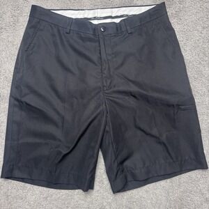 Alan Flusser Golf Men's Size 36 Black Flat Front Shorts 100% Polyester
